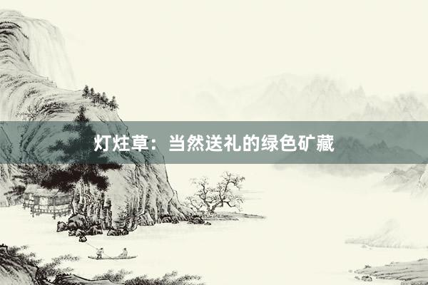 灯炷草：当然送礼的绿色矿藏